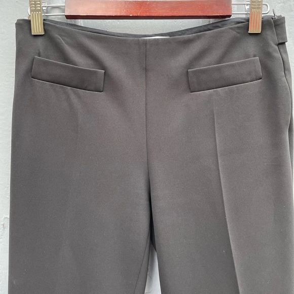 Moschino Cropped Black Flat Front Trousers, Size 6 - Picture 8 of 13